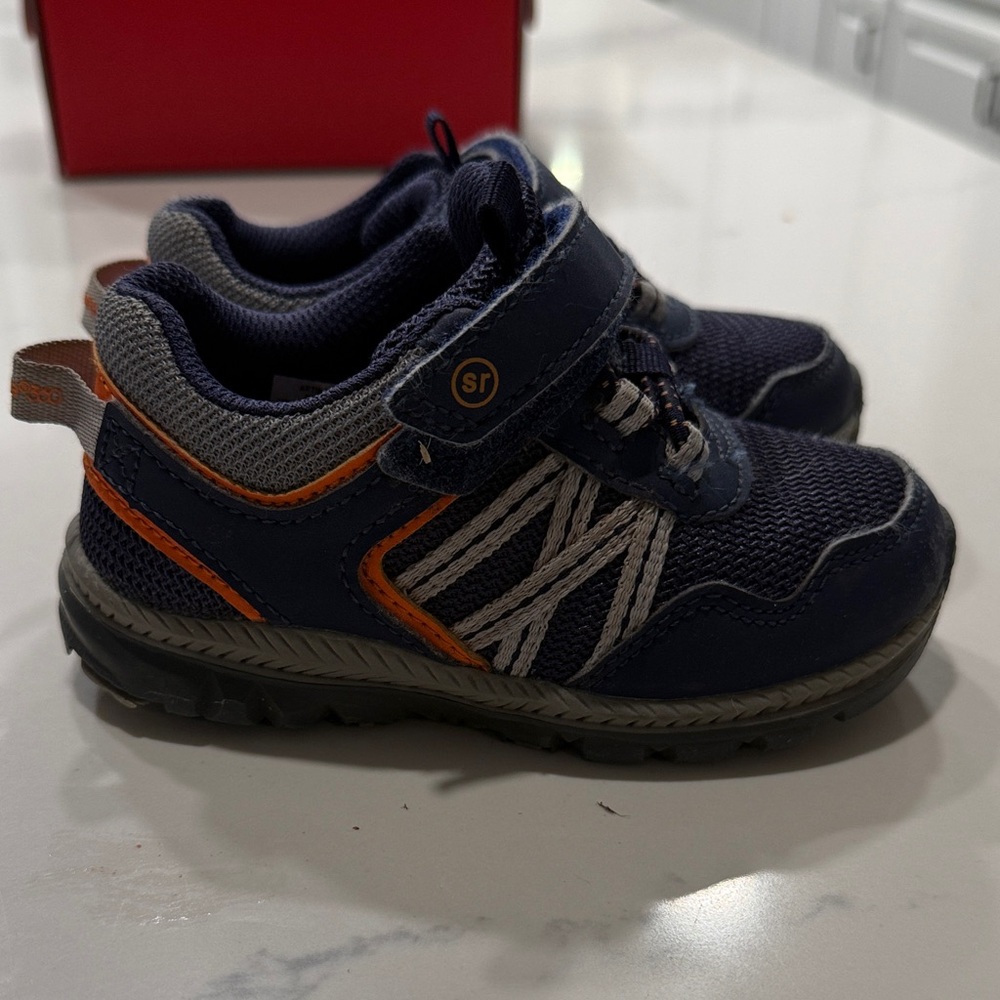 Toddler Navy and Orange Athletic Sneakers - Stride Rite 360